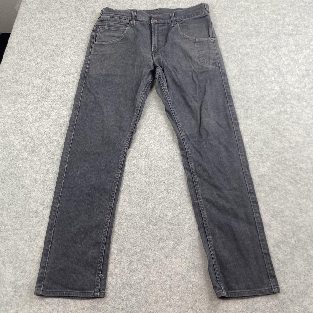 Levis 511 Jeans Mens 34x30 (31x29) Gray Skinny Slim Fit Charcoal Stretch Denim